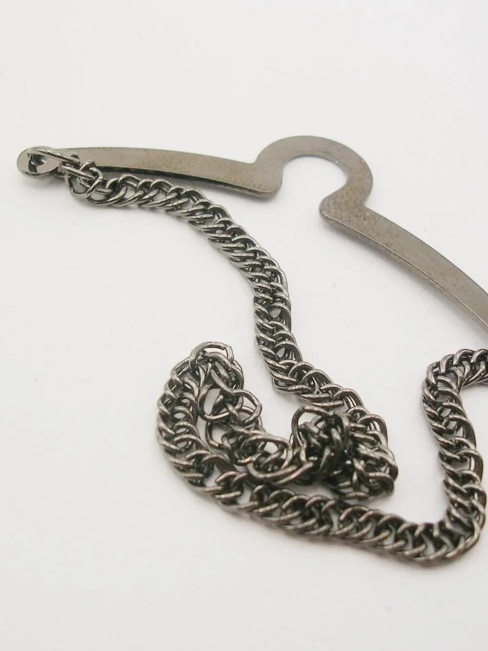 Tie Chain over button style black color vintage Necktie Accessory Formal Wear